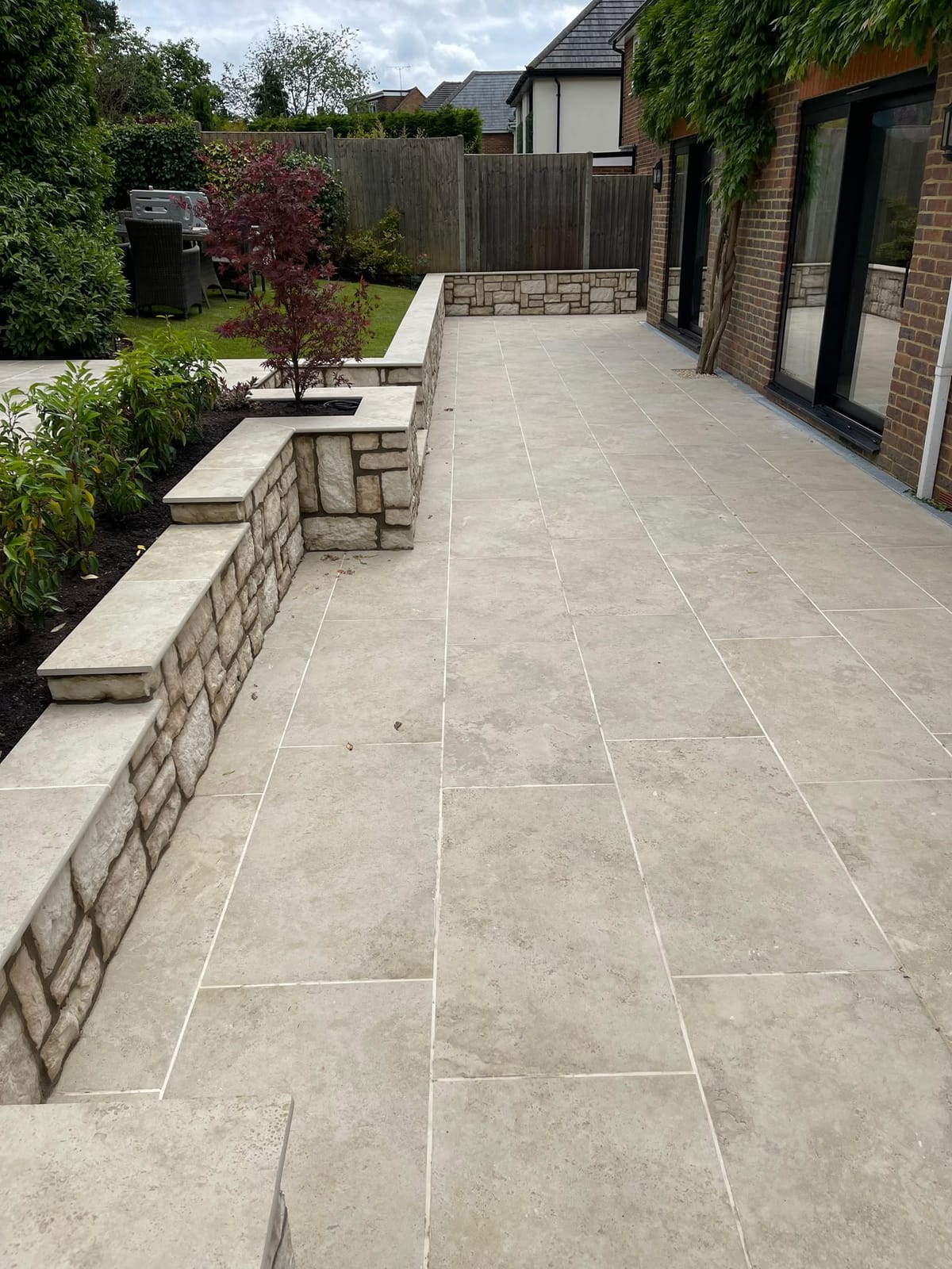Driveway, patio and landscaping project by Hills Driveways & Patios